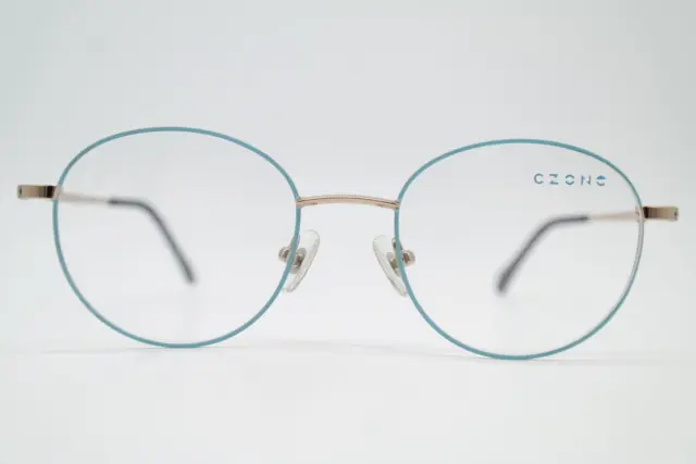 Brille CZONE The Netherlands Q2234 Blau Gold Oval Brillengestell eyeglasses Neu