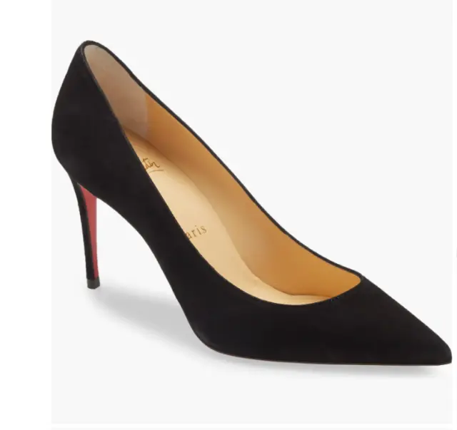 Christian Louboutin Black Kate 85mm Suede Pumps N45101 Womens Size EU 40