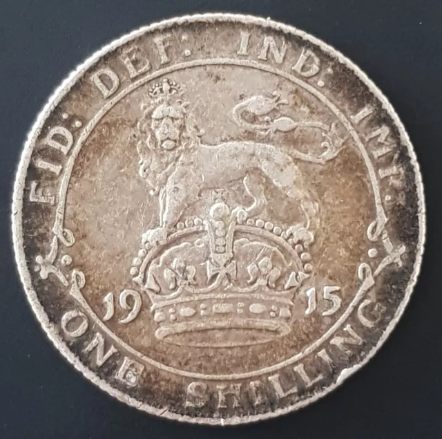 1915 George V Shilling Silver Coin