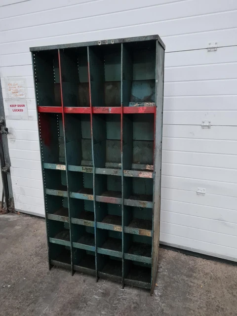 Industrial Engineers Cabinet  24 Drawers Metal Factory Shop Vintage Display