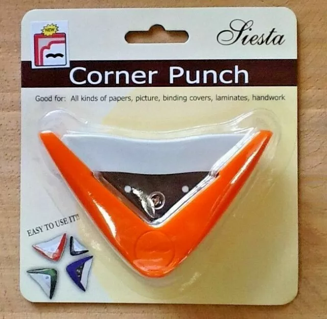 Corner punch ( orange ) for Papercraft , Lipped pattern.