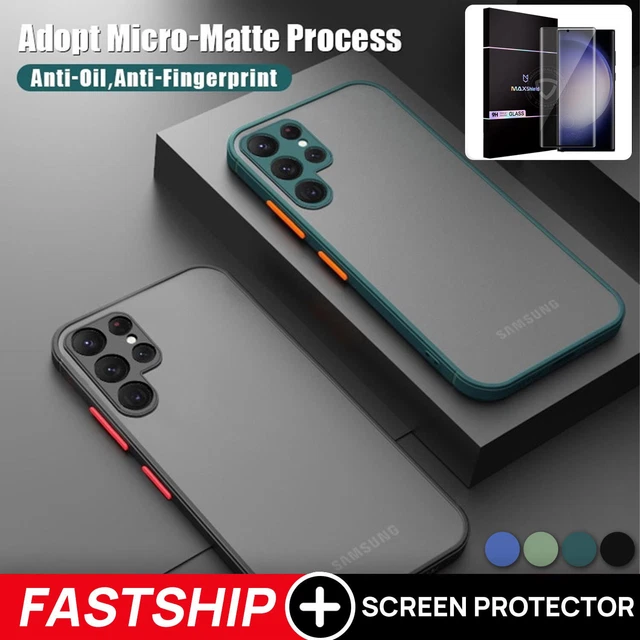 For Samsung S23 S22 S21 S20 Ultra Plus FE A54 Case Shockproof Armor Matte Bumper