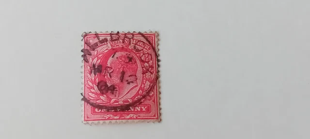 GB KEV11 1d Red - Allbrook Hampshire Postmark