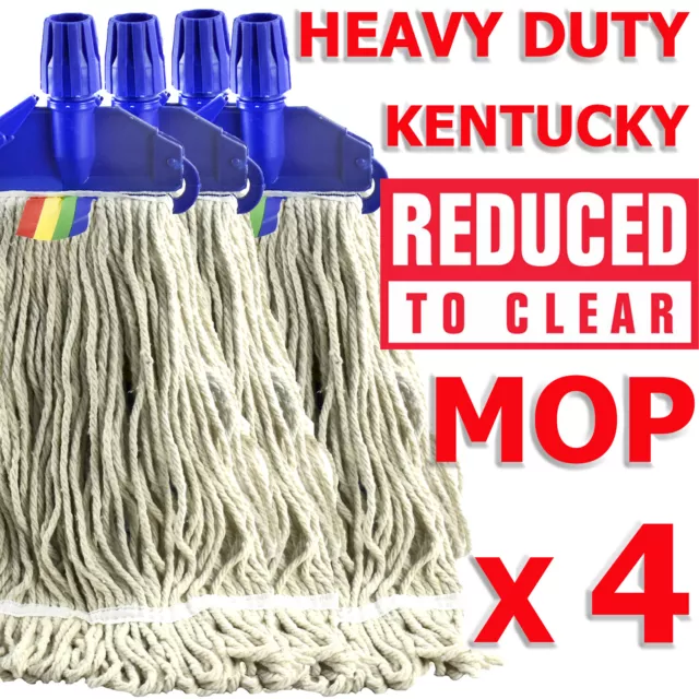 MOP HEAD Cotton Kentucky Mop Head 16 OZ - 450 GM - HEAVY DUTY - WITH ATTACHMENT