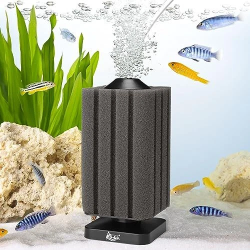 AQQA Aquarium Sponge Filter Submersible Small Fish Tank Filter 20 Gallon Ultr...