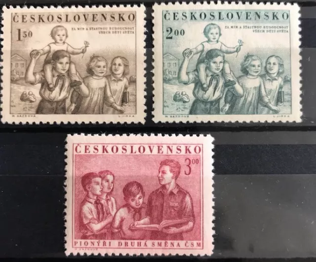 Tschechoslowakei 1952, Mi. Nr. 731 - 733, postfrisch