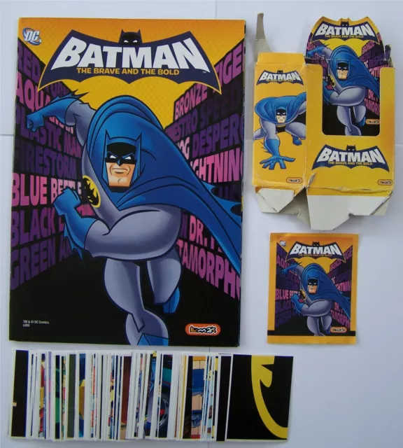 Batman The Brave & The Bold Sticker Album + 192 Cards Complete Set + Extras