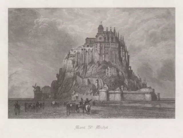 Mont-Saint-Michel Deptm. Manche Original Stahlstich 1835