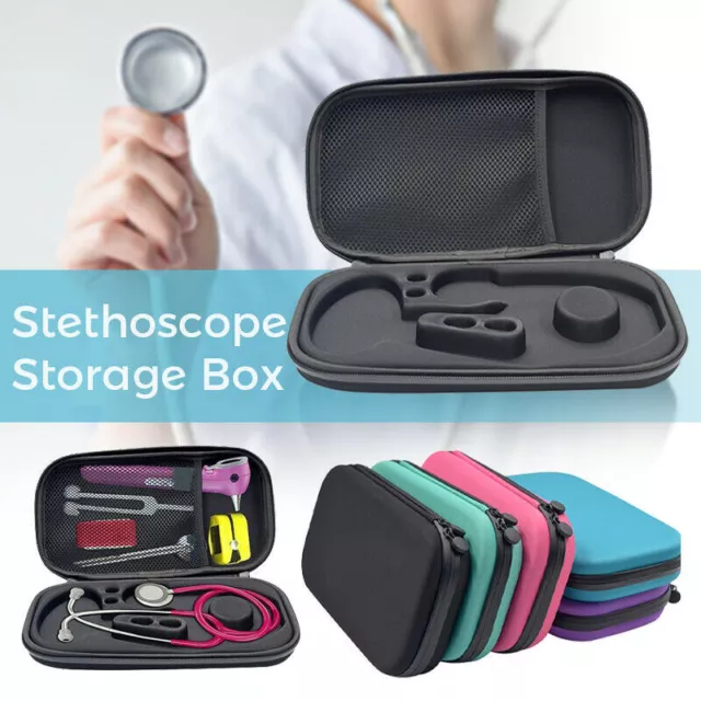 Carry Travel Medical Organizer Stethoscope Hard Storage Box Case Bag AUS[Black]
