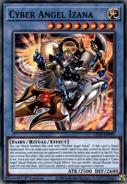 Yugioh! Cyber Angel Izana - LDS2-EN091 - Common - 1st Edition Near Mint, English