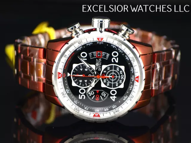 MONTRE HOMME INVICTA Aviator Chronographe Quartz Acier Inox