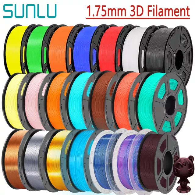 SUNLU 1.75mm 3D Drucker Filament PLA PLA+ PLA-Meta PETG SILK ABS 1KG TPU-0.5KG