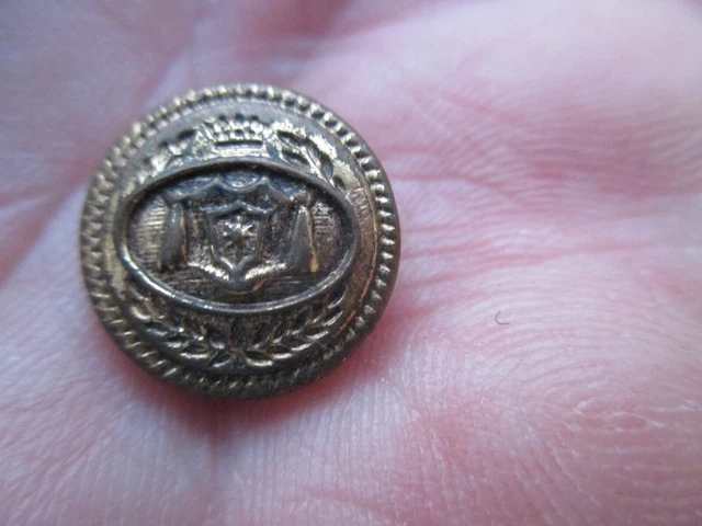 Bouton Ancien En Bronze – Créateur Français à Identifier – 29 Mm – Collection