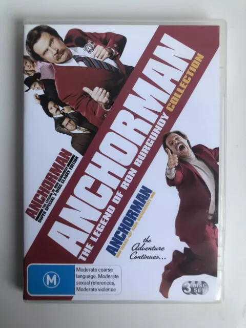 Anchorman The Legend Of Ron Burgundy Collection DVD - 3 Disc | FREE POSTAGE AUS