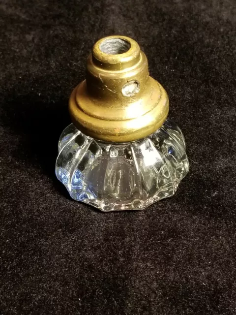 Antique Glass Door knob with brass hardware