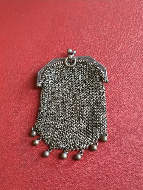 Porte-monnaie Vintage En Côte De Maille – Style Années 1920, Fermeture à Vis, Or Ou Argent, 80g, Fait Main