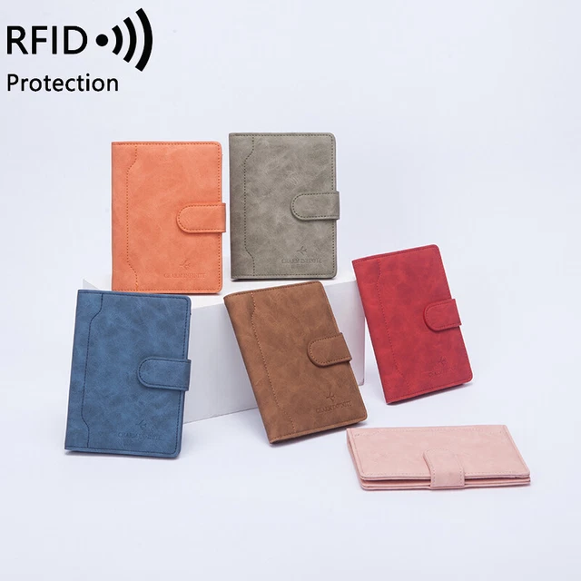 Passport Holder Cover Wallet RFID Blocking Leather Card Case Travel  for Unisex 3