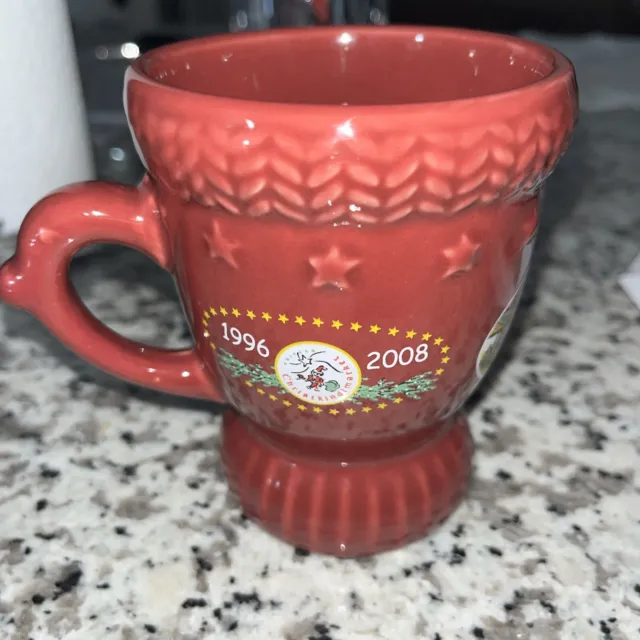 2008 Christmas Burgandy Cup Mug Christkindlmarket Chicago Hot Chocolate Nice Wow