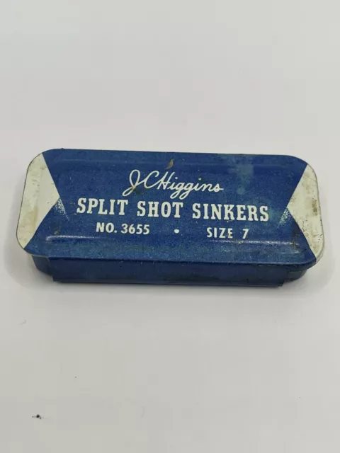 VINTAGE JC HIGGINS Fishing Split Shot Tin Sears Roebuck & Company