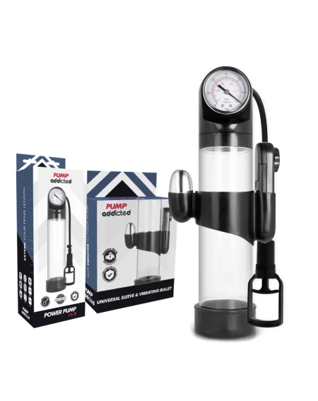 Pump Addicted Bomba Erección Rx9 Transparente Con Vibrador