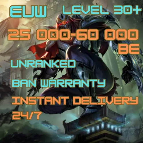 ✅ Lol Account / Compte ✅EUW Unranked | Unverified BE: 25k-60k | INSTANT DELIVERY