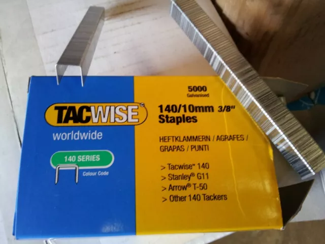 Rapid & Tacwise 140 Series Staples 8-14mm Galv, S/Steel/ T50 Staples/A11 Staples