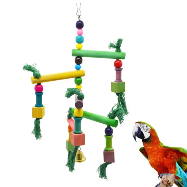1pc Papagei Spielzeug Vogel Schaukeln Holz Vogel Schaukel