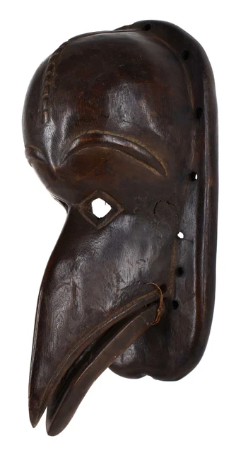 Chokwe Bird Mask with Moveable Jaw Angola African