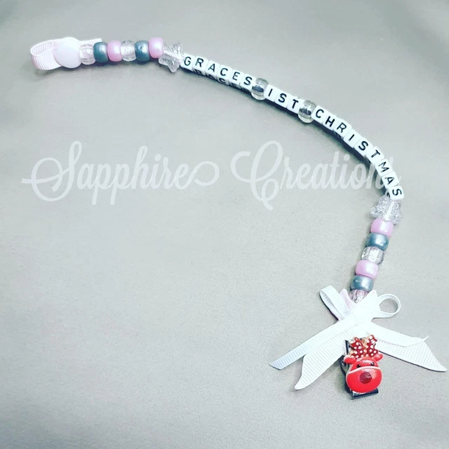 Navidad Mi primer bebé ficticio clip chupete rosa azul baby shower regalo niñas niños