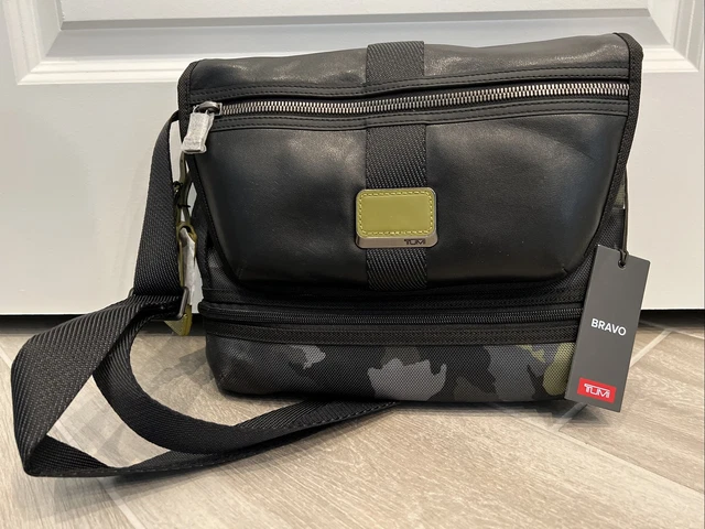 New Tumi Alpha Bravo Travis Camo Nylon/Leather Crossbody Travel Messenger 023237