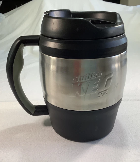 Big BUBBA Classic Insulated Mug 52oz Hot or Cold Travel Coffee Black Keg GUC 4