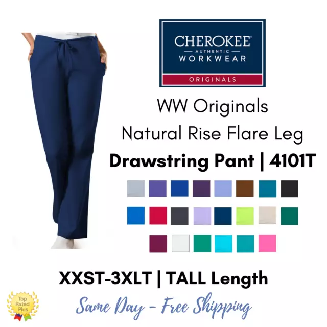 Cherokee Workwear Originals Flare Leg Drawstring Scrub Pant | 4101 TALL