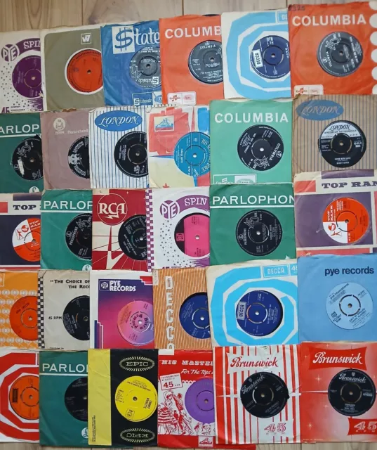 60's, 7"Vinyl Job Lot, **30** Various Artists, With Company Sleeves.