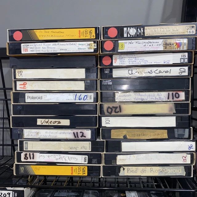 LOT 24 PreRecorded VHS Tapes Sold As Used Blank UNTESTED 29.95