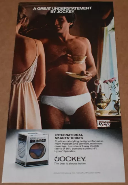 1979 PRINT AD Jockey International Skants Briefs lady man