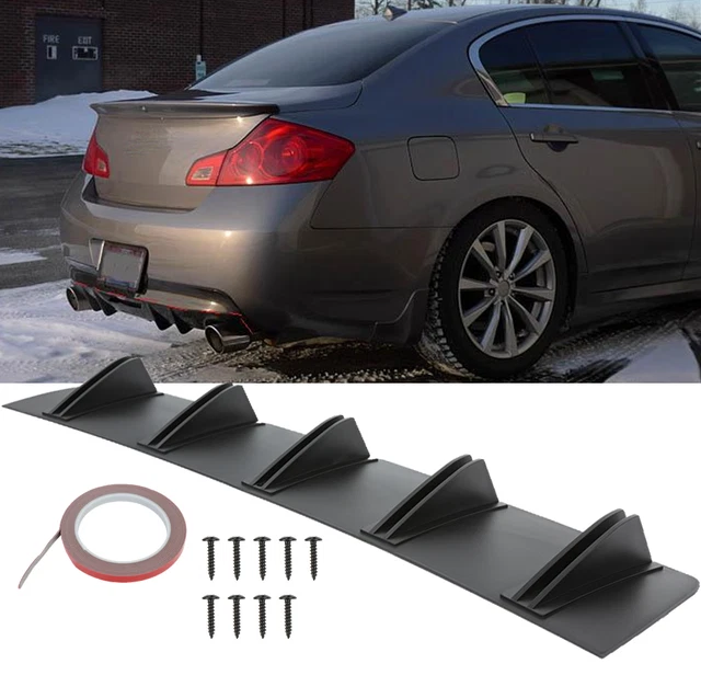 Rear Bumper Diffuser Shark 5-Fins Spoiler Lip Splitter  For Infiniti G37 G35 G25