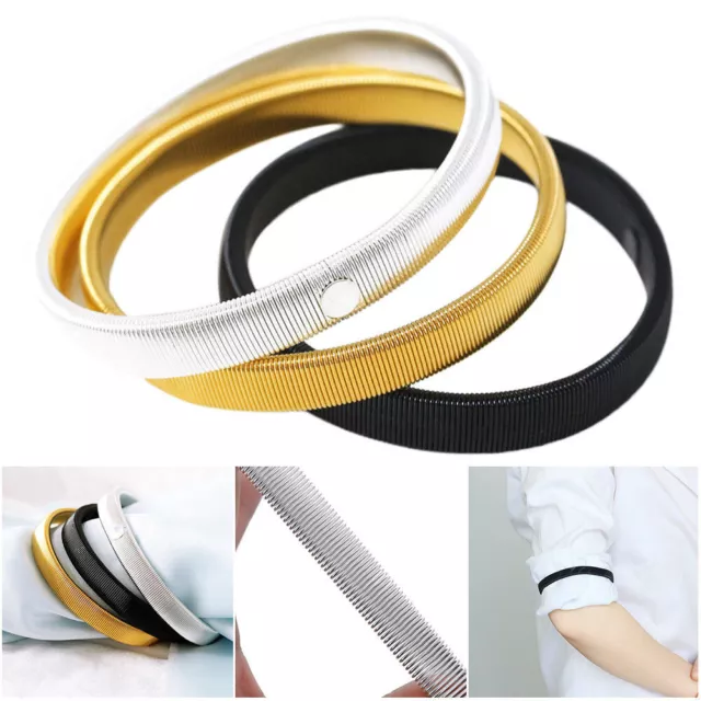 1 pz camicia uomo donna maniche supporto elastico metallo bracciale pneumatici bracciale E