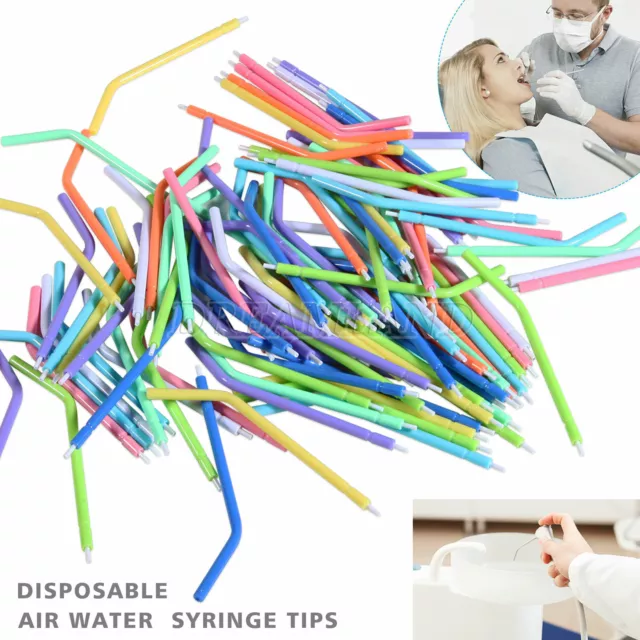 250 Pcs Dental Disposable Spray Nozzles Tips For 3-Way Air Water Syringe