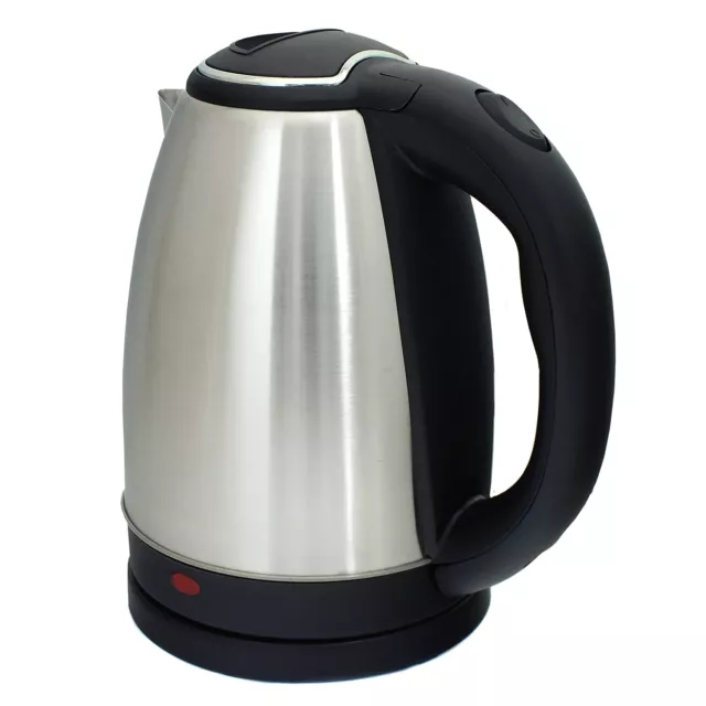 Electric Kettle Stainless Steel Cordless Jug 2.0L Overheat Protection - 1500W UK 3