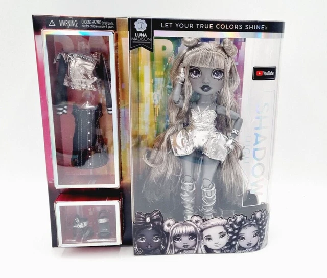 Rainbow High Shadow Luna Madison - Grijze 28cm Fashion Doll, Grijs Haar, Metallic Grijze Outfit, Stijlvolle Handtas, Schattig Cadeau voor Kinderen 4-10 Jaar Oud Rainbow High Shadow Luna Madison - Grijze 28cm Fashion Doll, Grijs Haar, Metallic Grijze Outfit, Stijlvolle Handtas, Schattig Cadeau voor Kinderen 4-10 Jaar Oud