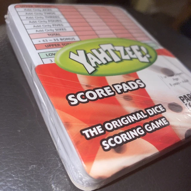 YAHTZEE SCORE SHEETS TRAVEL SIZE Score Pads. Still sealed. Pack Contains 2 Pads £1.50 PicClick UK