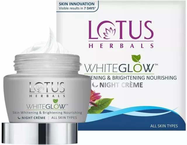 Lotus Herbals White Glow Skin Whitening n Brightening Nourishing Night Cream 60g