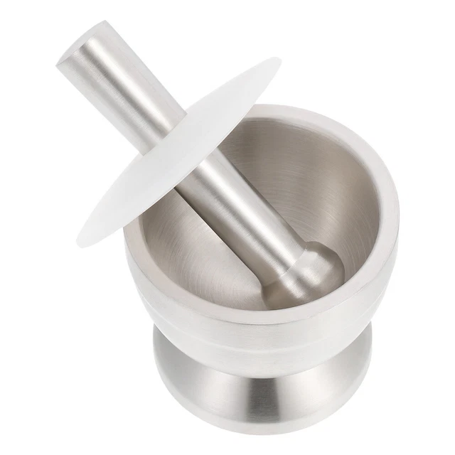 1 Juego de Acero Inoxidable Mini Mortero Pistilo Amoladora de Especias Base Antideslizante Herramientas de Cocina