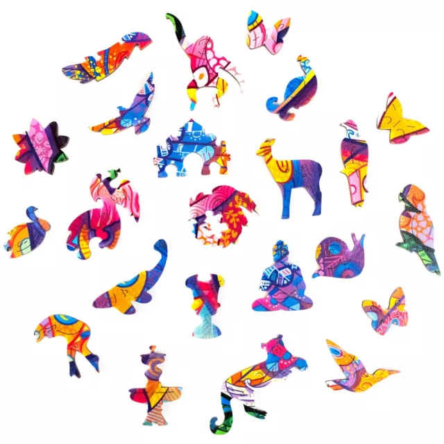 UNIDRAGON Wooden Puzzle Jigsaw, Fairy Bird, 198 pcs, Medium 3