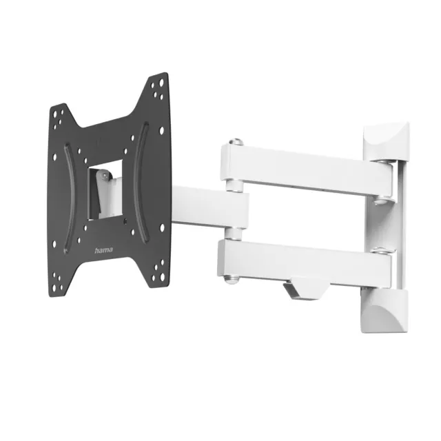 Support mur. TV FULLMOTION, 1 ét., 200x200, 122cm (48"), 2 bras nr/blc