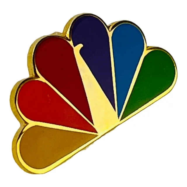 Vintage NBC Peacock Logo Lapel Hat Pin 1998