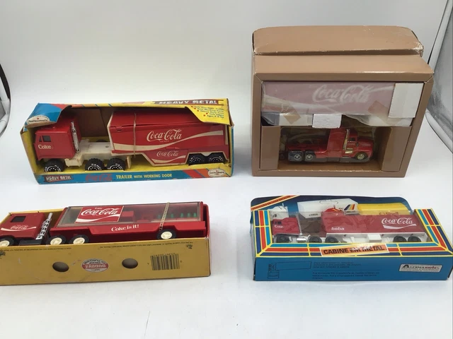 Coca-Cola Tractor Trailer Lot Of 4 Buddy L, Estrada, Good Housekeeping and Coke