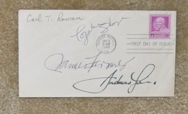 Civil Rights Fdc Signed Andrew Young Carl Rowan James Farmer Ntozake Shange