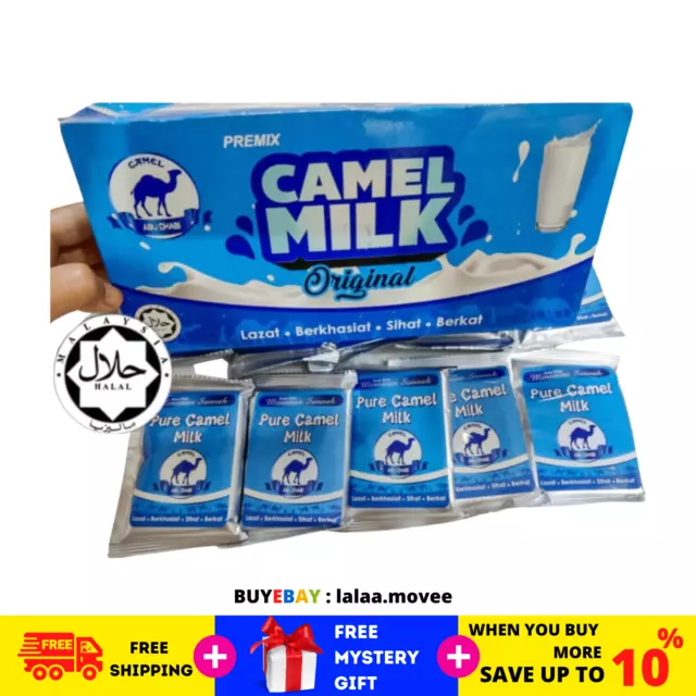 Leche de Camello en Polvo Halal Pura Original 1 Cajas (20 sobres x 25g)...