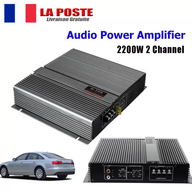4 CANAUX STÉRÉO 12 V HIFI Bluetooth puissance voiture amplificateur Audio  FM AMP EUR 33,95 - PicClick FR